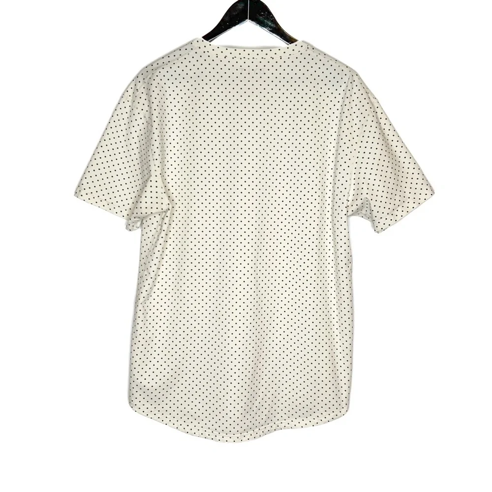 Bylt Top Dotted Drop-Cut LUX T-Shirt V Neck Short Sleeve Dotted Pattern - Picture 7 of 7